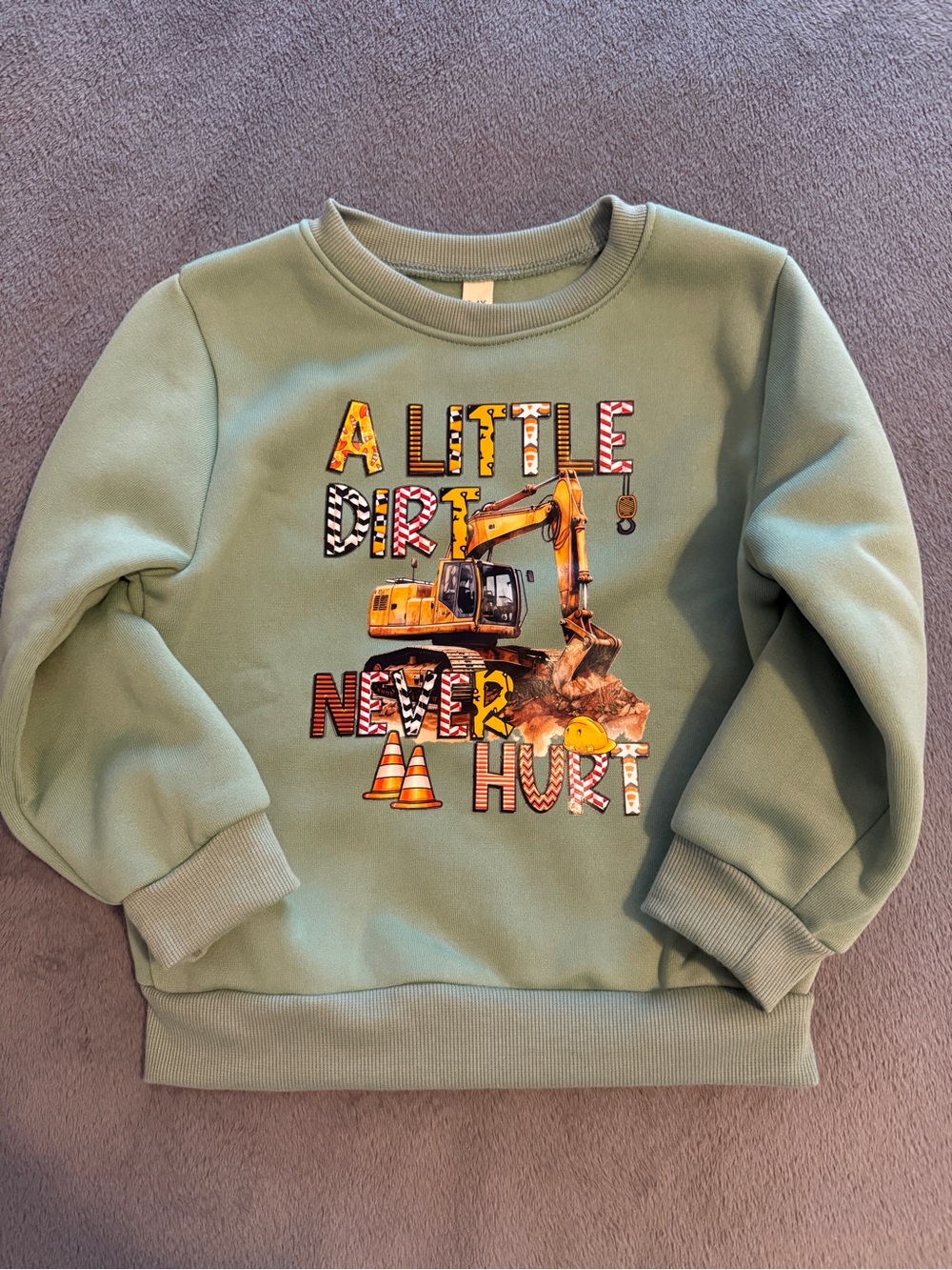 Sweatshirt with Excavator Graphic Kids - Picture 3 of 5